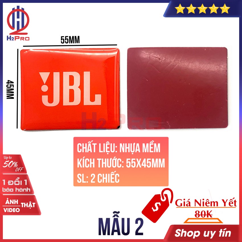 Các loại tem loa dùng cho loa JBL H2Pro chất liệu nhôm hoặc nhựa , tem dán thùng loa JBL cao cấp
