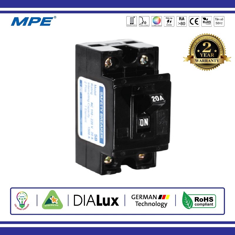 Cầu dao an toàn 10a, 15a, 20a, 30a, 40a mpe