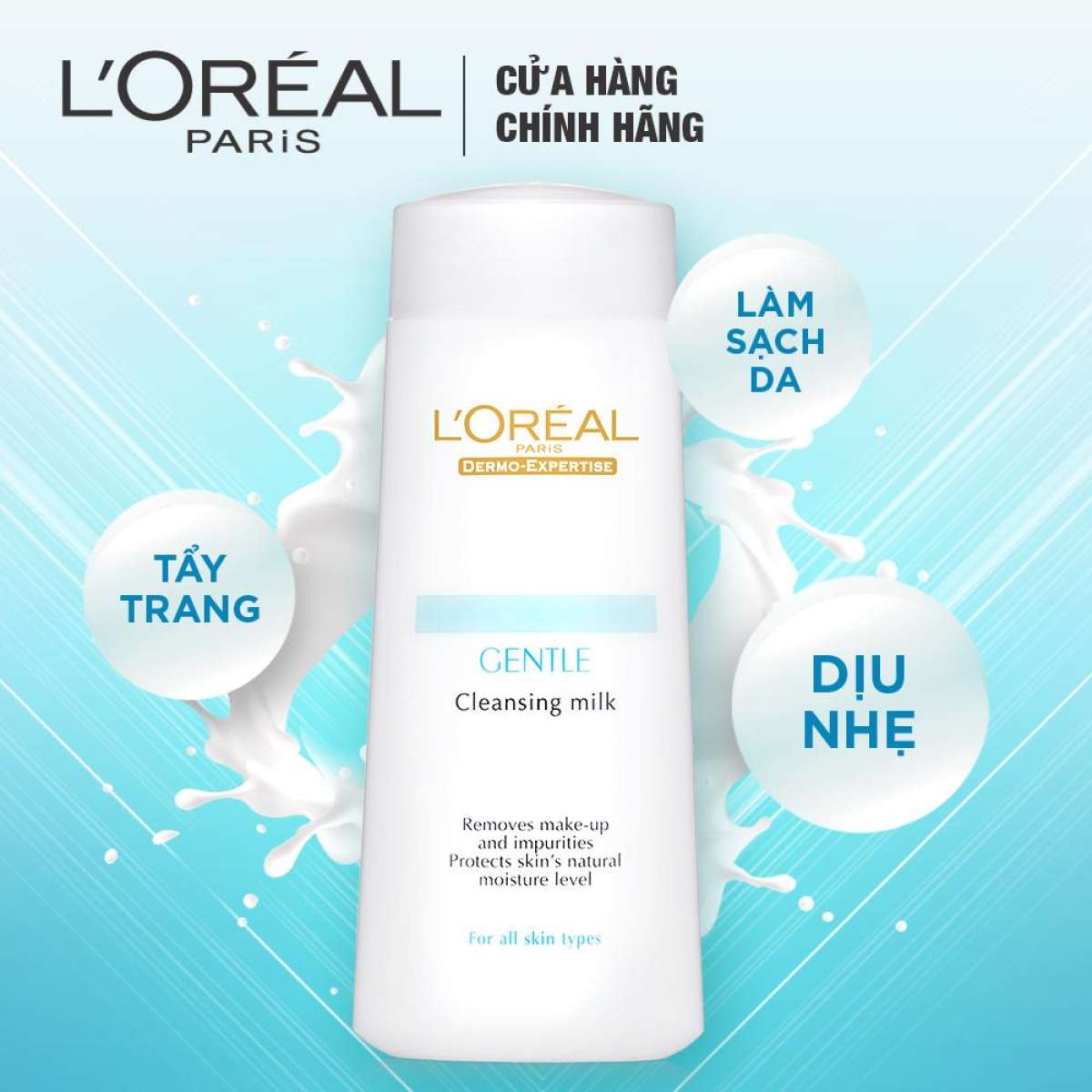 Sữa tẩy trang Loreal Dermo Expertise Gentle Cleansing Milk 200ml