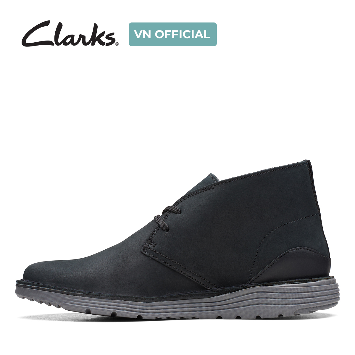 Giày Bốt Da Nubuck Nam Clarks - Brahnz Mid