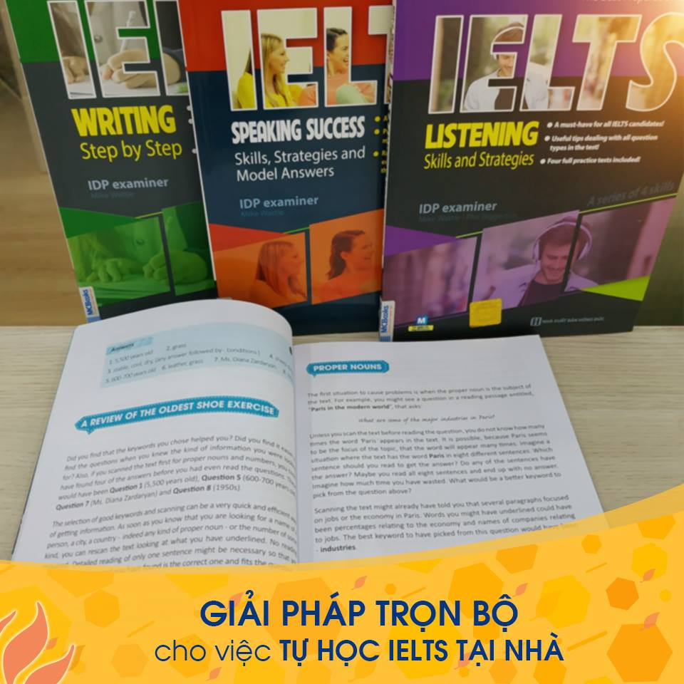 Combo Bộ sách luyện thi IELTS Mike 5 cuốn