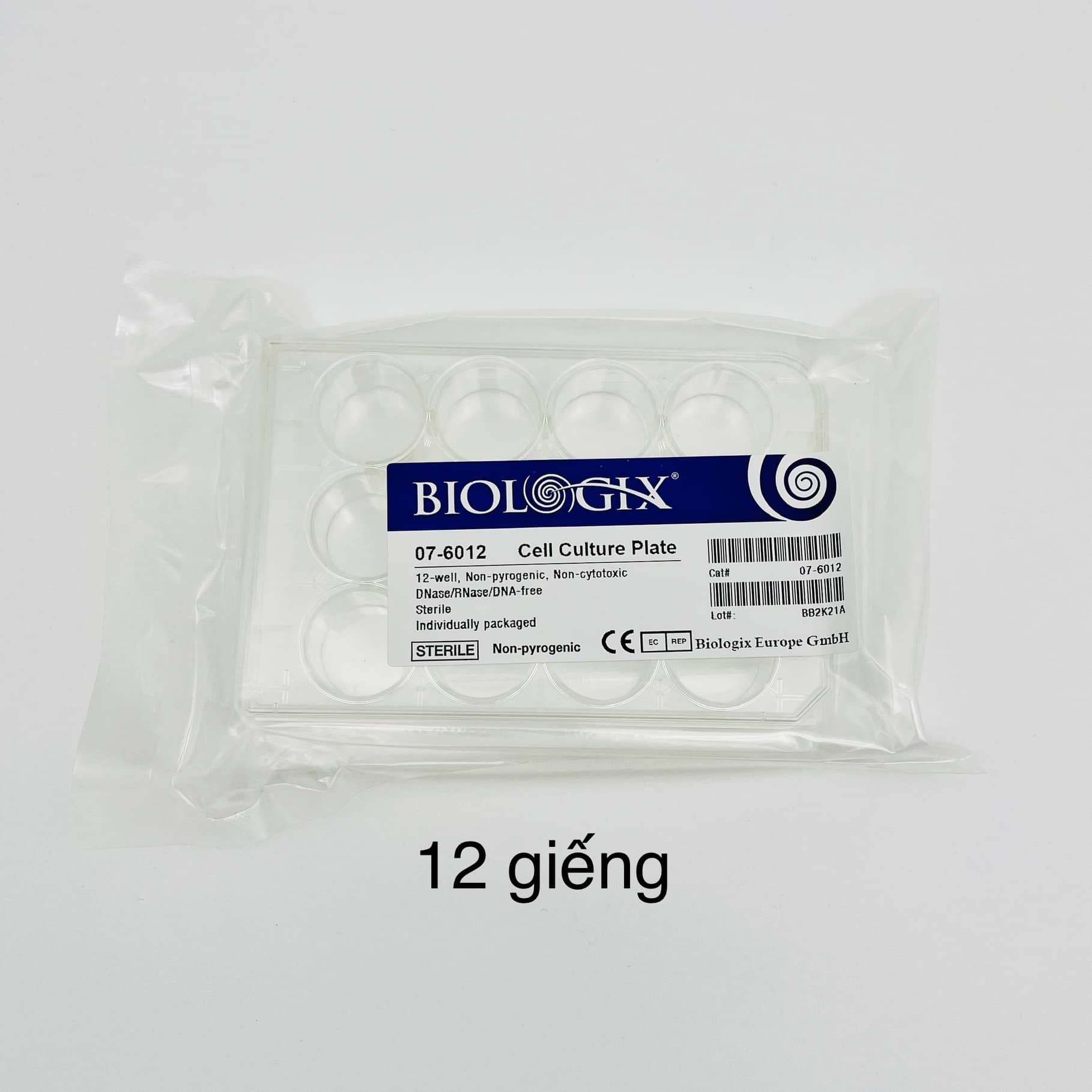 Đĩa nuôi cấy tế bào 12 giếng, 48 giếng, 96 giếng (đĩa + nắp, Biologix)