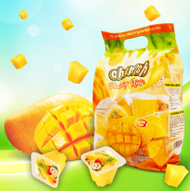 Thạch Rau Câu Pudding Cherish Xoài Túi 850G