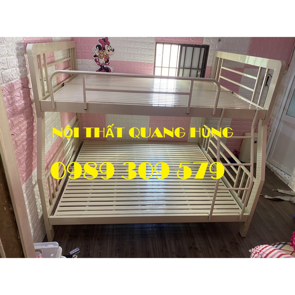GIƯỜNG SẮT 2 TẦNG 1M2/1M4 CAO CẤP HCM