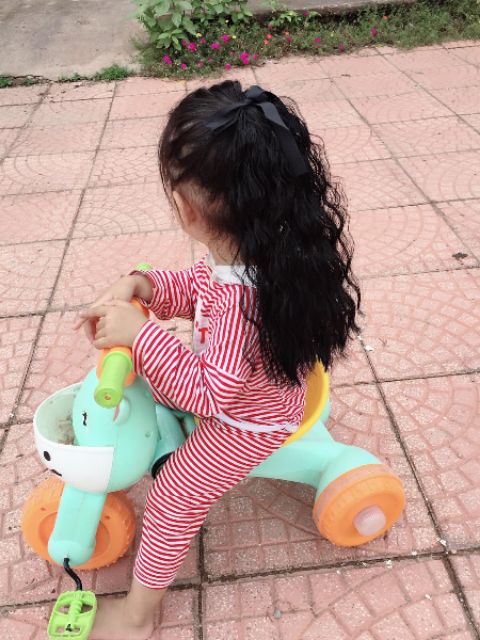Tóc giả cho em bé, tóc cột xù mì ngắn 40cm