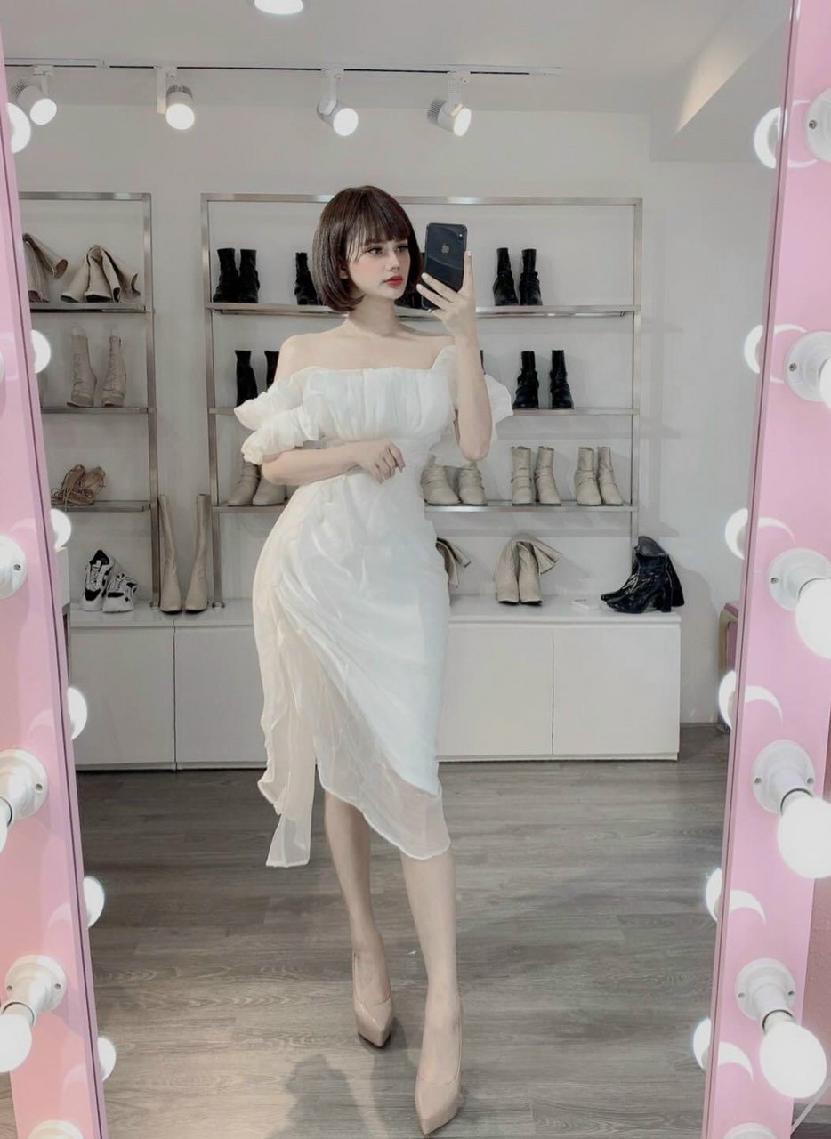 Đầm Ôm Voan Tơ Y Hình
