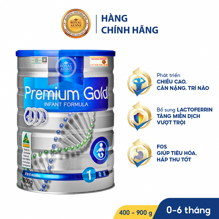 Sữa hoàng gia úc premium gold 1 2 3 kids formula 900g