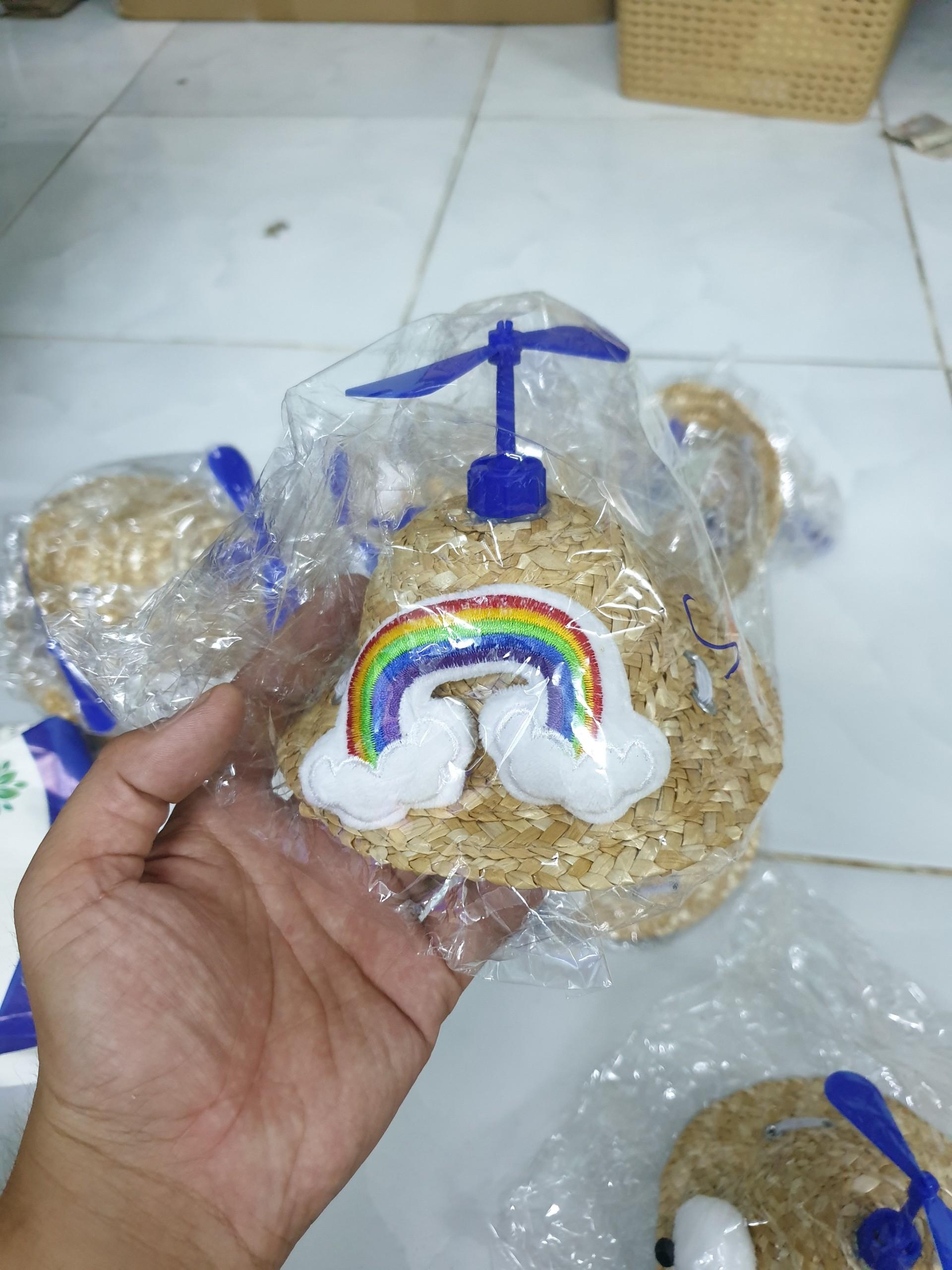 [HCM]PetZoneHCM - Nón cối rơm gắn chong chóng thú cưng ( chó mèo )