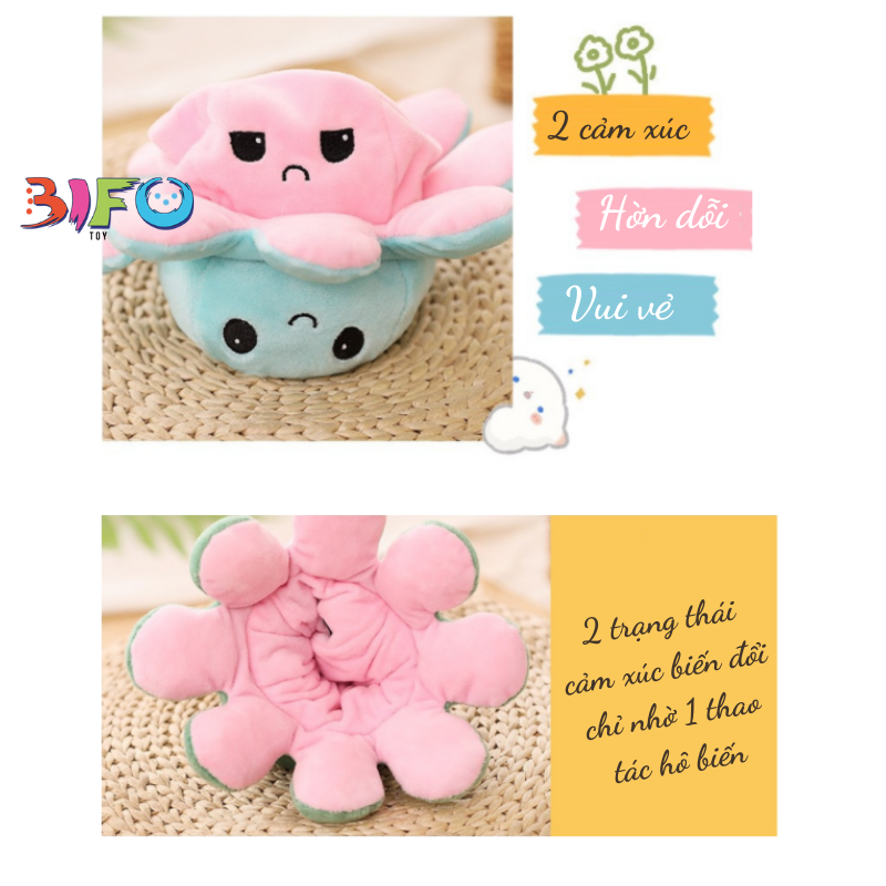 Cute double-sided plush emoji stuffed toy