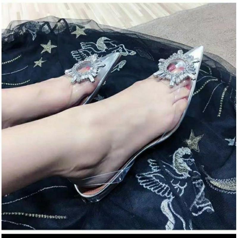 Giày nữ ❤❤ giày gót 2p quai trong đẹp