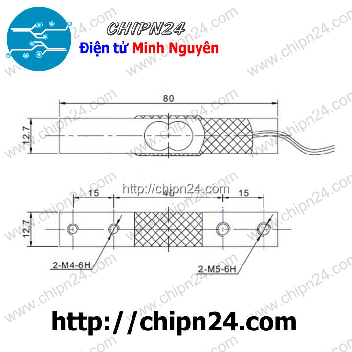 [1 cái] (E44) Cảm biến lực 1kg (Cảm biến Loadcell 1kg)