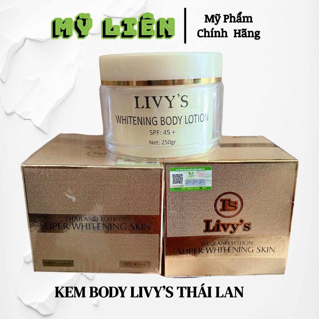 Kem dưỡng trắng da body livy’s thái lan chính hãng 250g - body livy