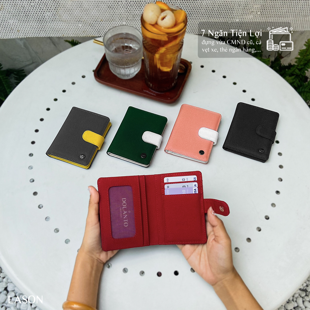 Ví DOLANTO BRAND® Button Wallet - Đứng