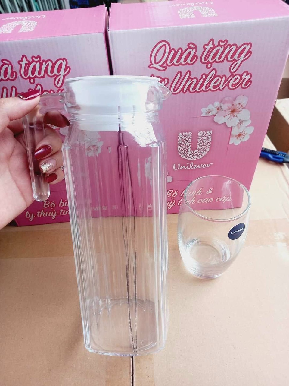 Bộ Bình Kèm Ly Thủy Tinh 1.1 lit