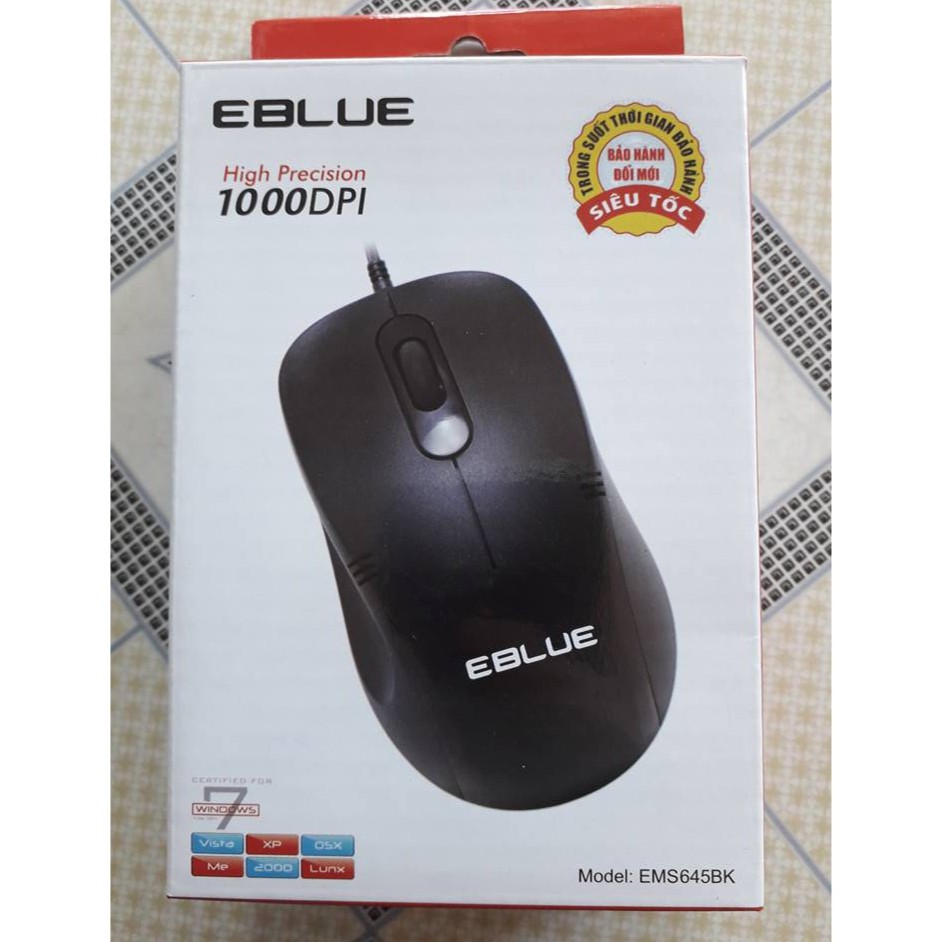 Chuột mouse có dây e-blue ems 645bk. dùng cổng usb. vi tính quốc duy