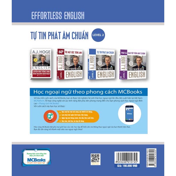 Sách - Effortless English - Tự tin phát âm chuẩn - Level 2