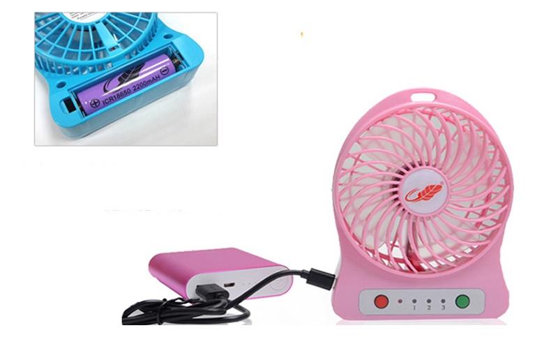 [HCM]Quạt mini 3 tốc độ pin sạc cổng USB