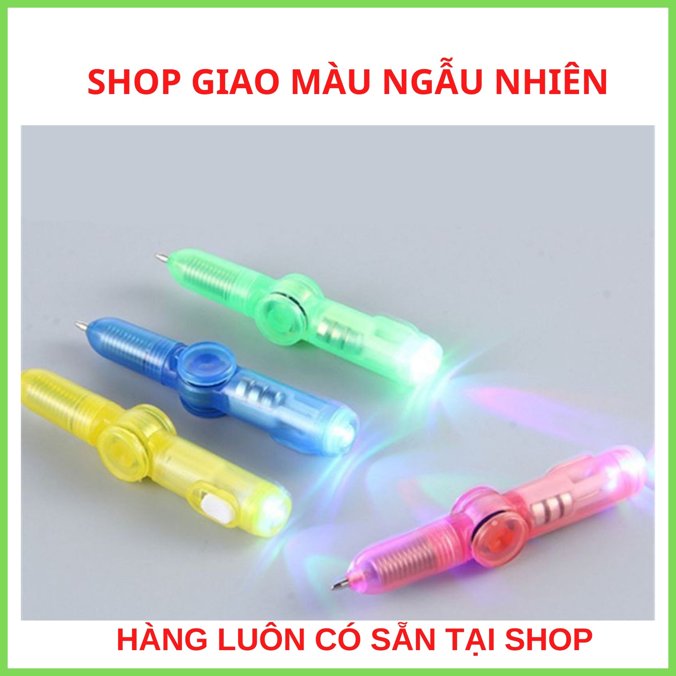 Hàng Mới Về] Bút Xoay Có Đèn Led, Hình Con Quay Phát Sáng ,Giúp Giảm Căng Thẳng Độc Đáo.