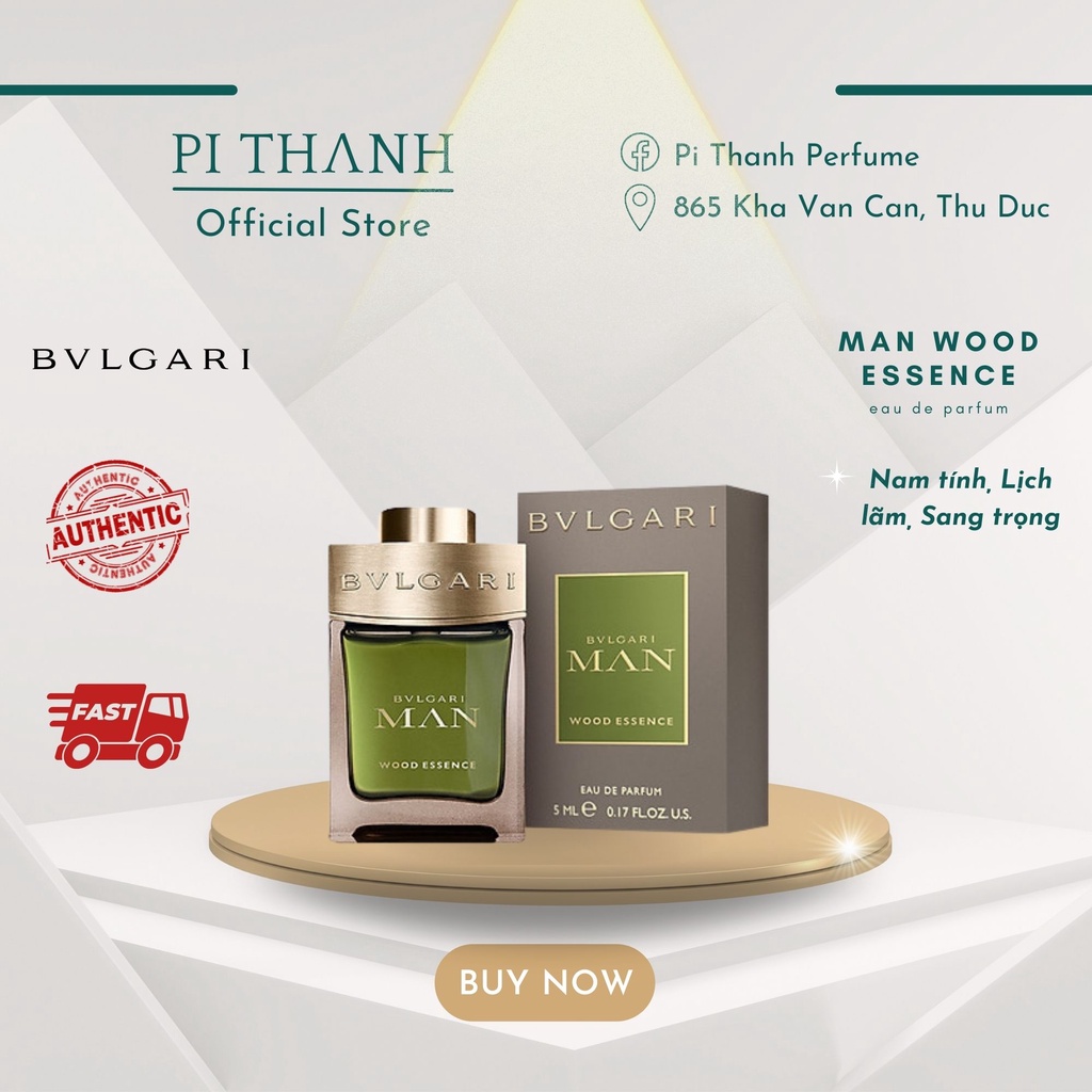 Nước hoa MAN WOOD ESSENCE BVLGARI Mini Nam tính, Lịch lãm, Sang trọng |  