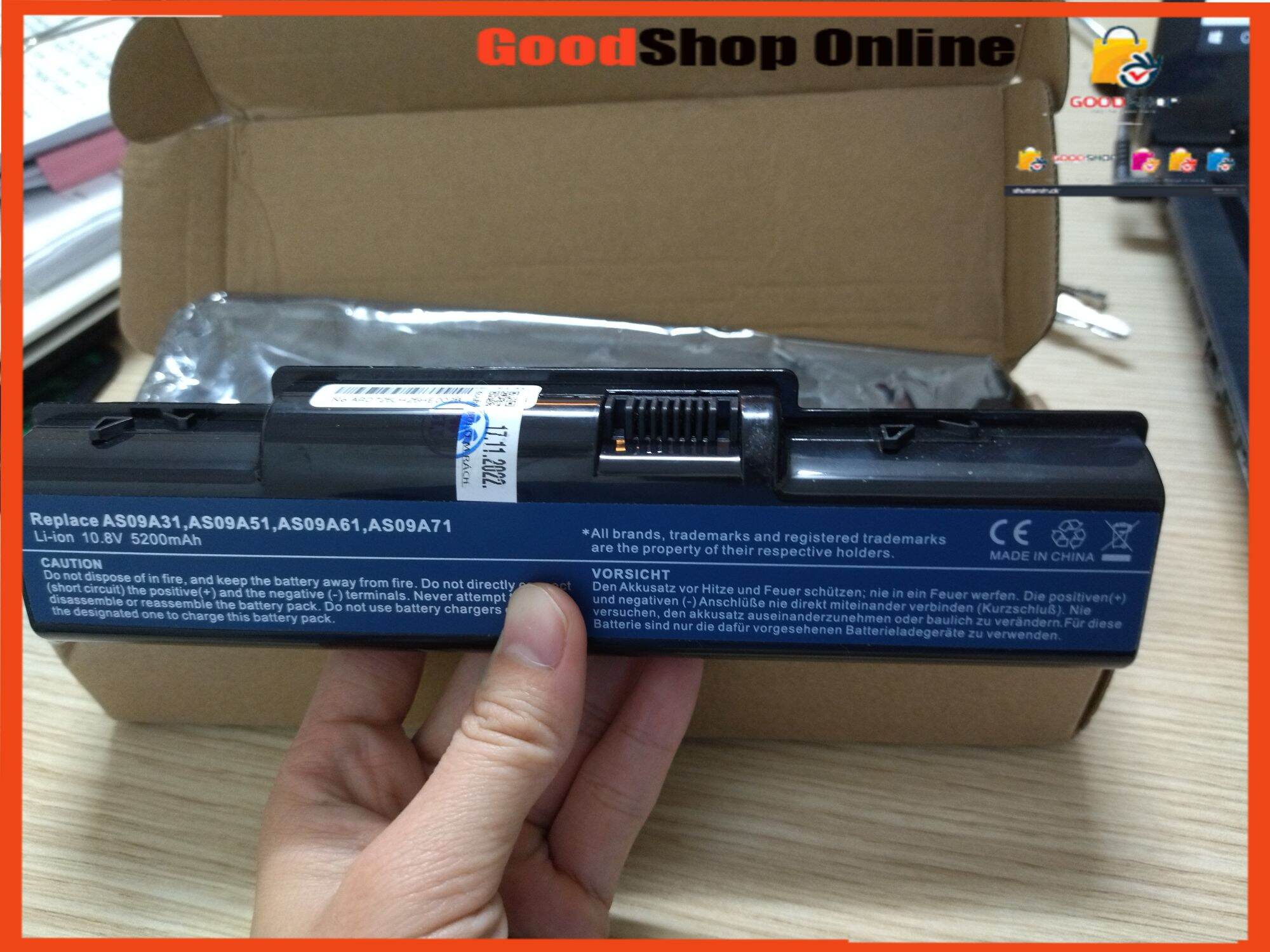 Pin laptop acer emachine d725 d525 d520 d725 e525 e725 e625 g620 g627 g725 nhập khẩu bảo hành 6 tháng