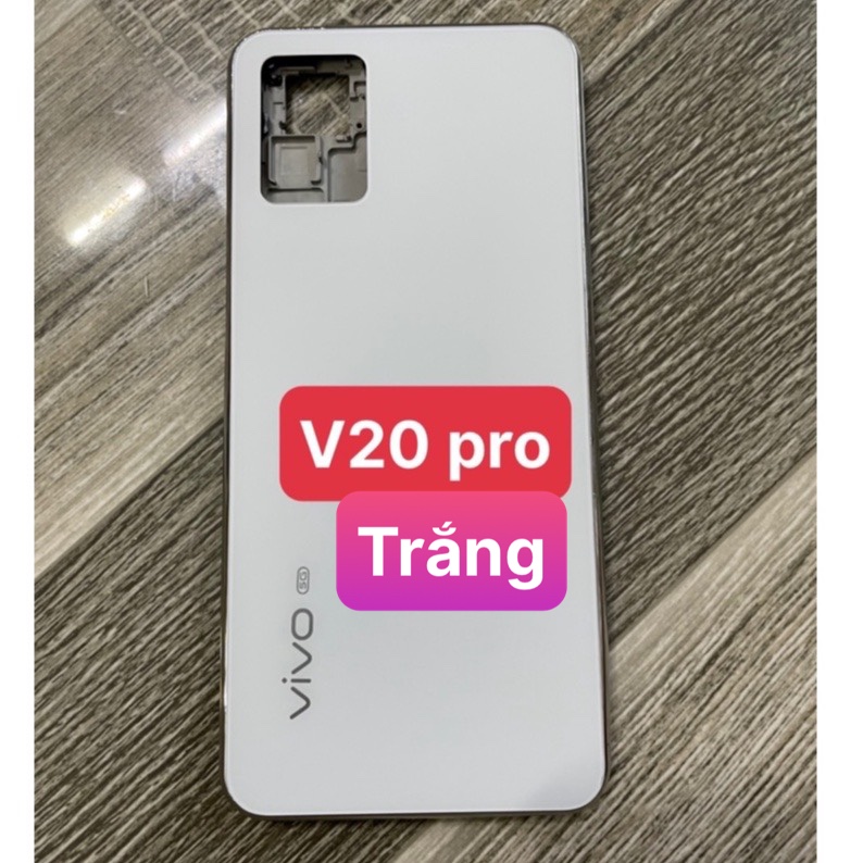 Bộ vỏ vivo v20 pro zin hãng gồm sườn lưng,kính cam,phím bấm