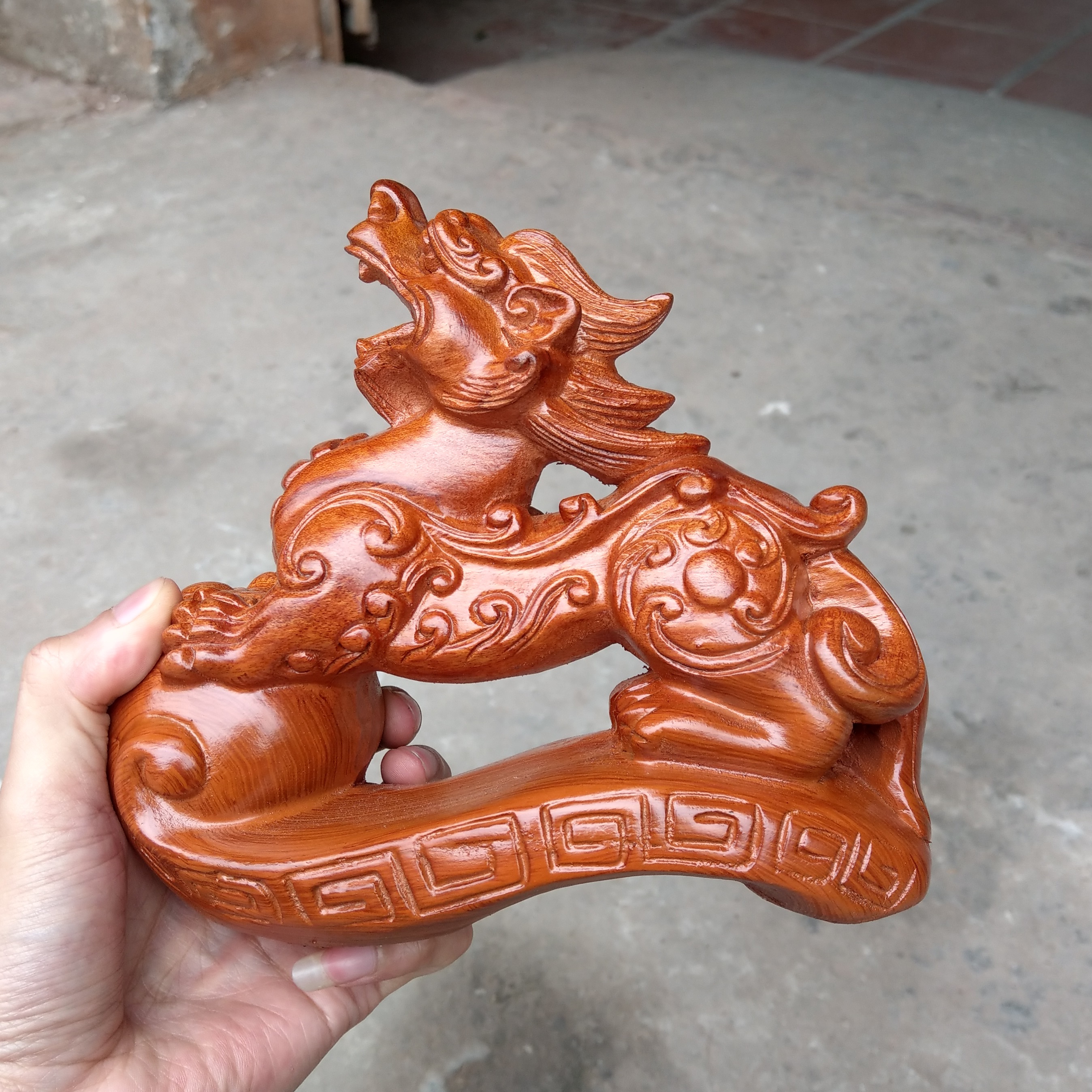 Tỳ hưu gỗ Hương - Tượng Đơn - Size 20cm