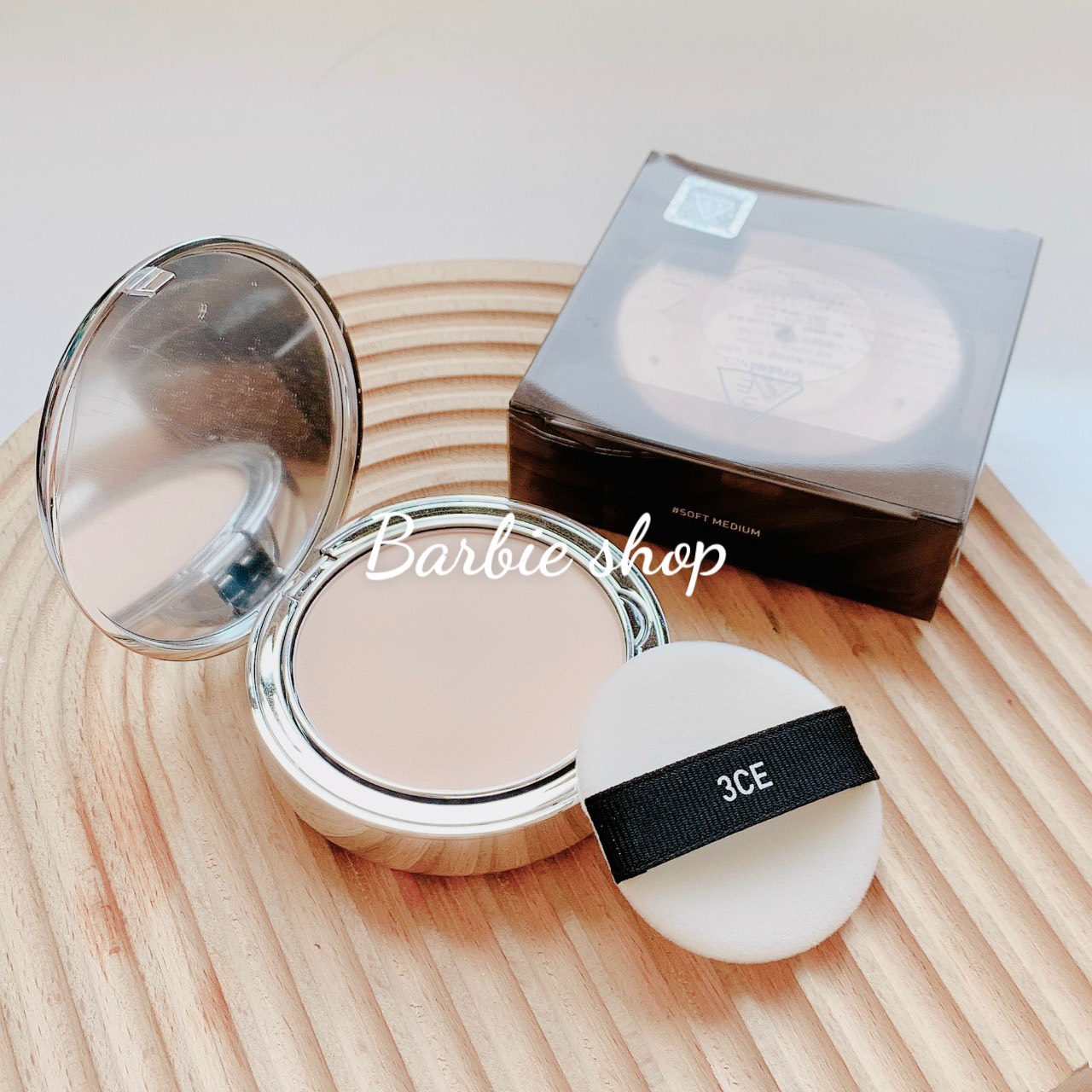 Phấn Phủ 3CE Makeup Fix Powder Vỏ Kim Loại (Fair - Soft Medium - Clear Light)