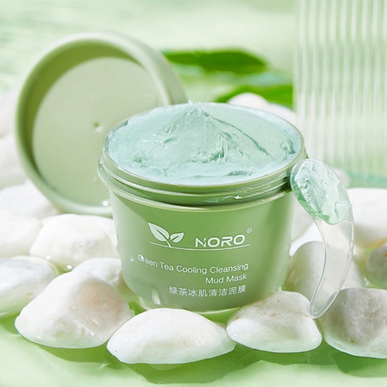 Mặt nạ bùn đất sét trà xanh Noro giảm mụn làm sạch lỗ chân lông sáng da 100g