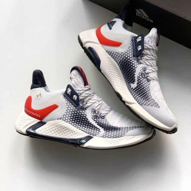 Giày Sneaker Nam Nữ Alphabounce 2020 Trắng Xanh (fullbox)