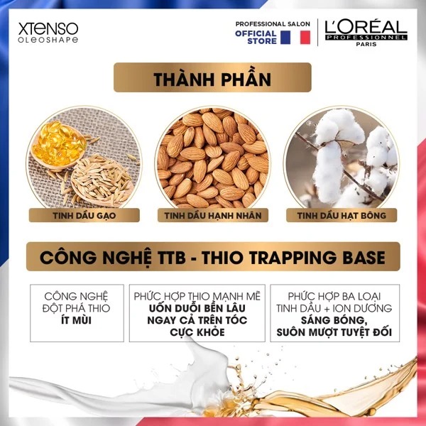 Cặp kem duỗi tóc L’Oréal Professionnel X-Tenso Oleoshape 400ml