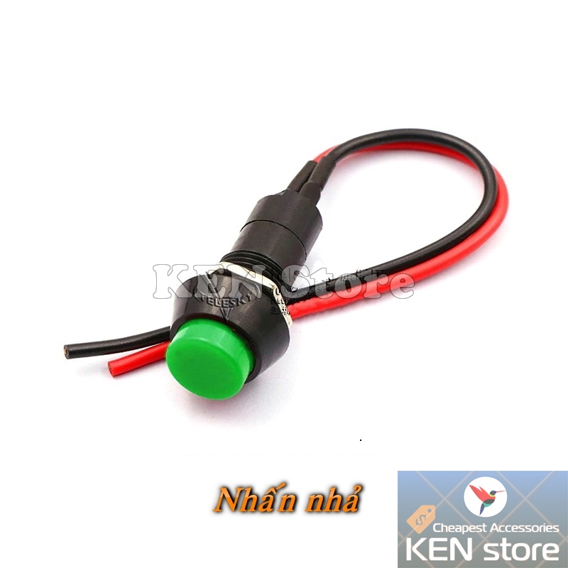 1/2/5 Công tắc nhấn nhả và nhấn giữ dùng cho xe máy, thiết bị, board mạch điện tử