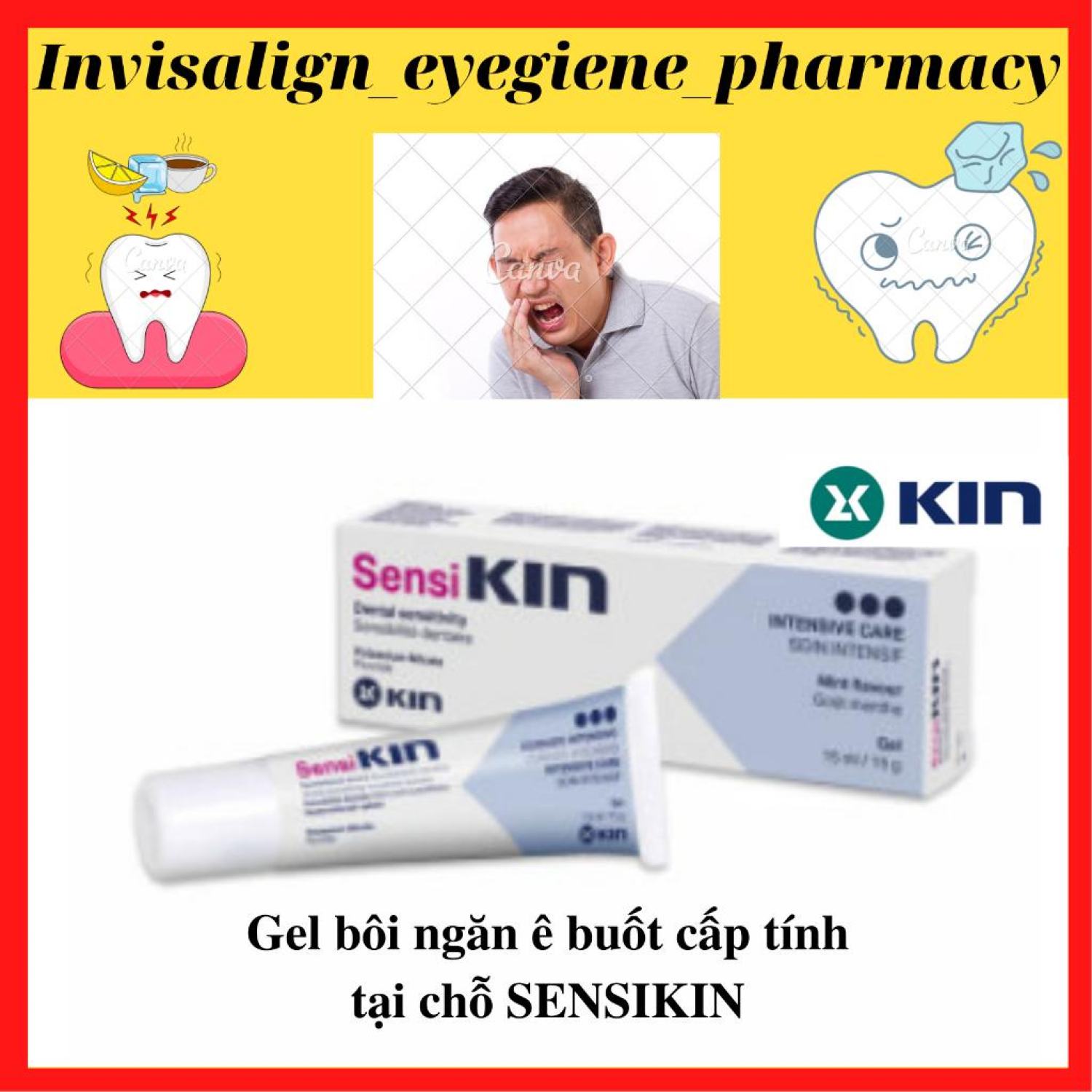 Ɡel bôi chống ê buốt răng cho răng nhạy cảm SensiKin ɡel 15ml