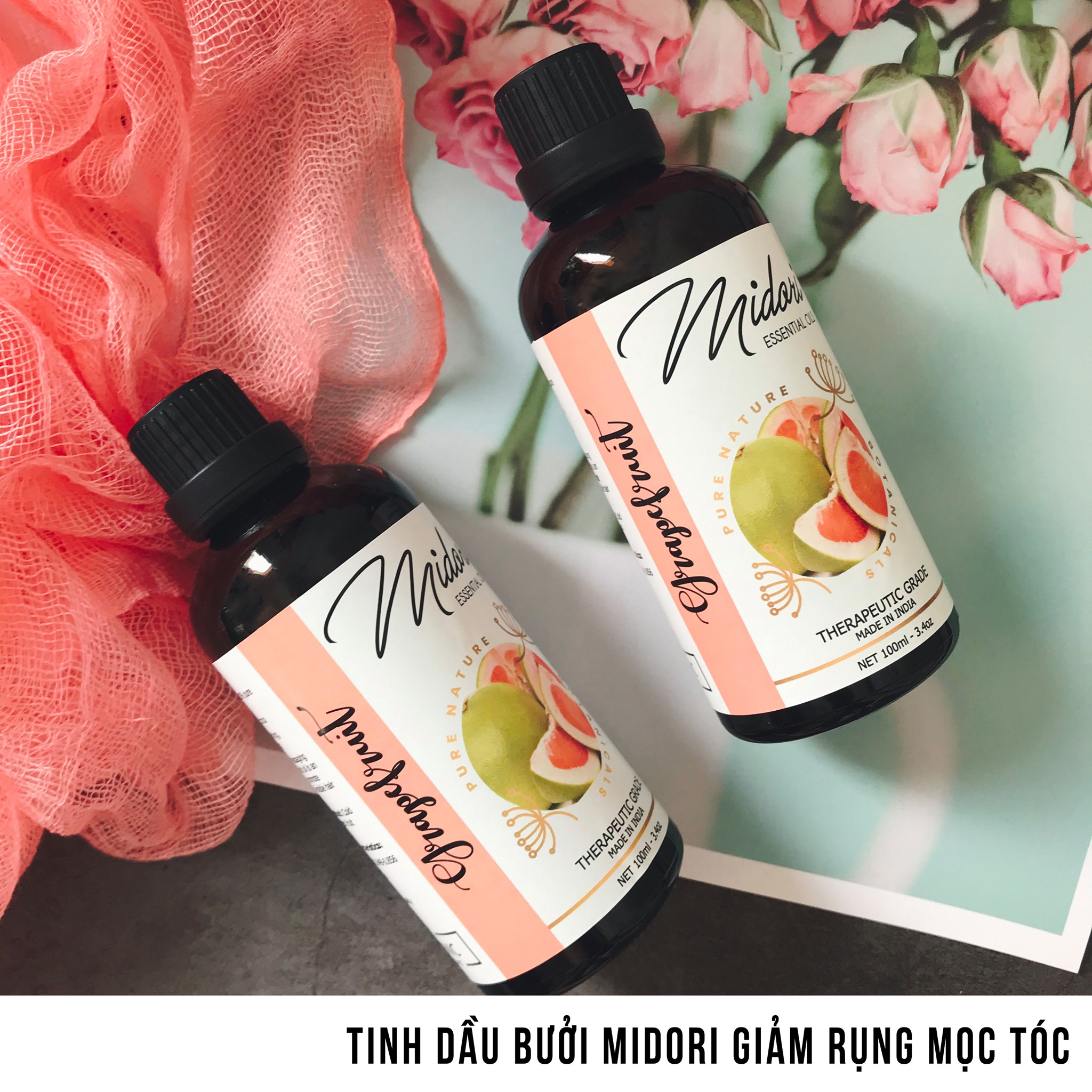 [HCM]Tinh dầu bưởi Midori Ấn Độ kích mọc tóc 100ml
