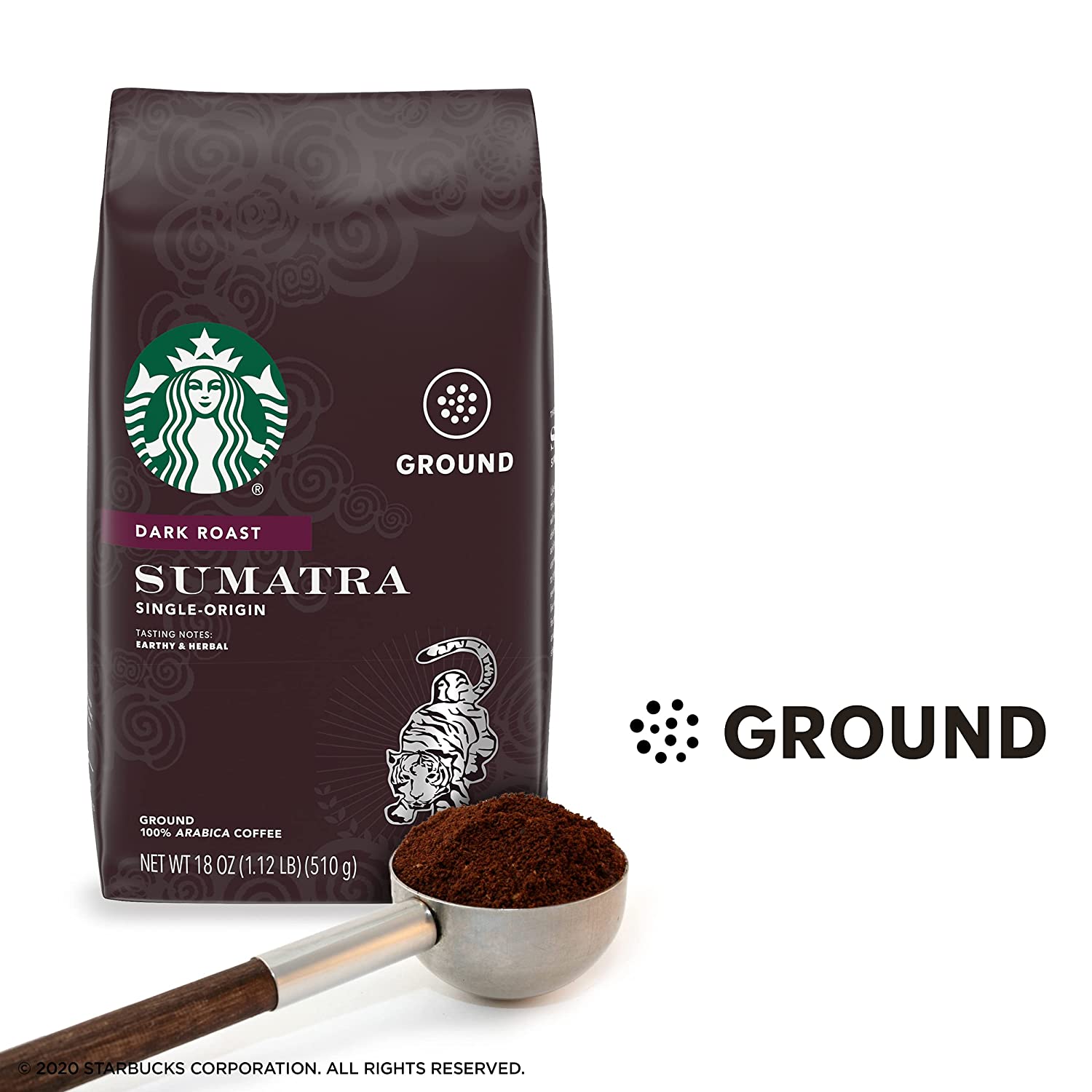 Cà phê Starbucks rang xay sẵn 100% Arabica Coffee Dark Roast (USA)