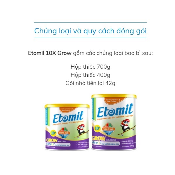 [Date 11.2024] SỮA BỘT ETOMIL 3X LON 700G CHO BÉ 6 - 36 THÁNG