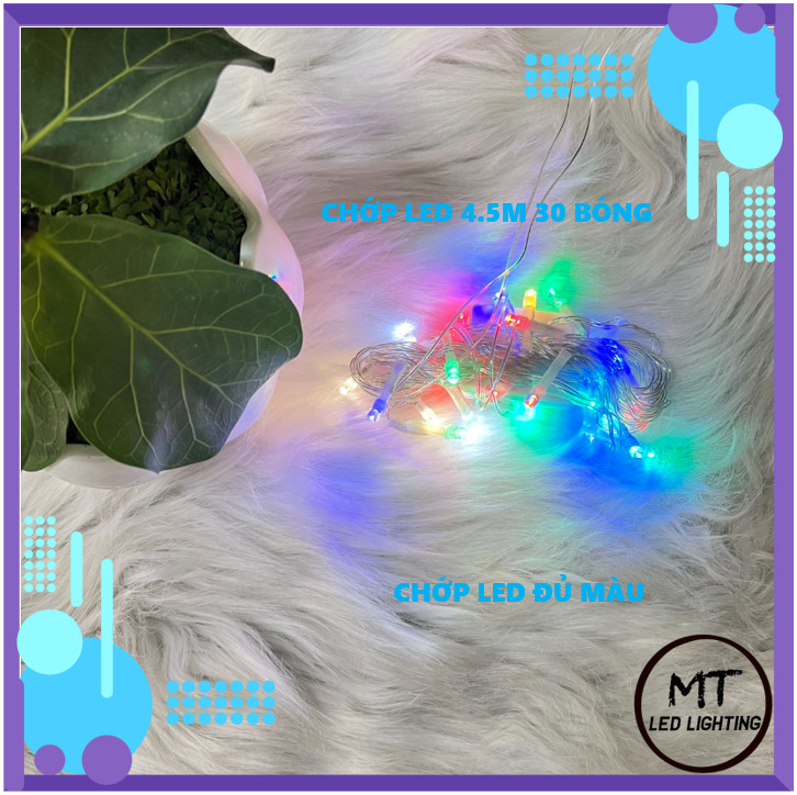 DÂY ĐÈN LED TRANG TRÍ CHỚP ĐỦ MÀU 10M,4M5