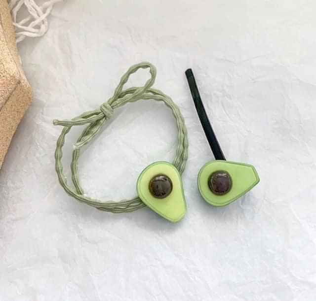 Bộ thun cột tóc hình trái bơ