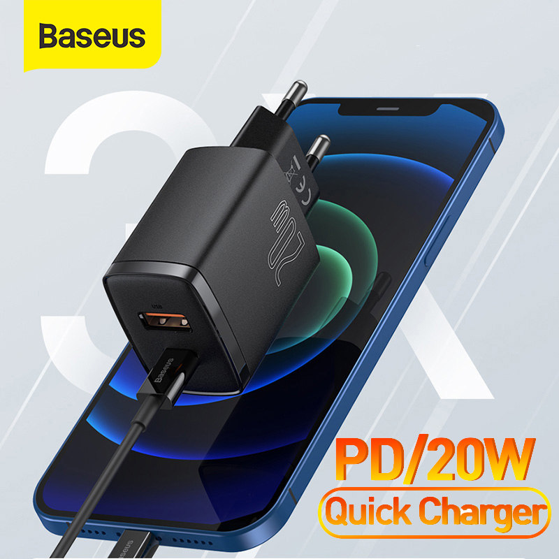 Baseus PD 20W USB Charger Dual USB Port Fast Charging Portable Type C Phone Charger For iPhone 12 Pro Max 11 Mini Charger hshop365 abshop365 abshop hshop