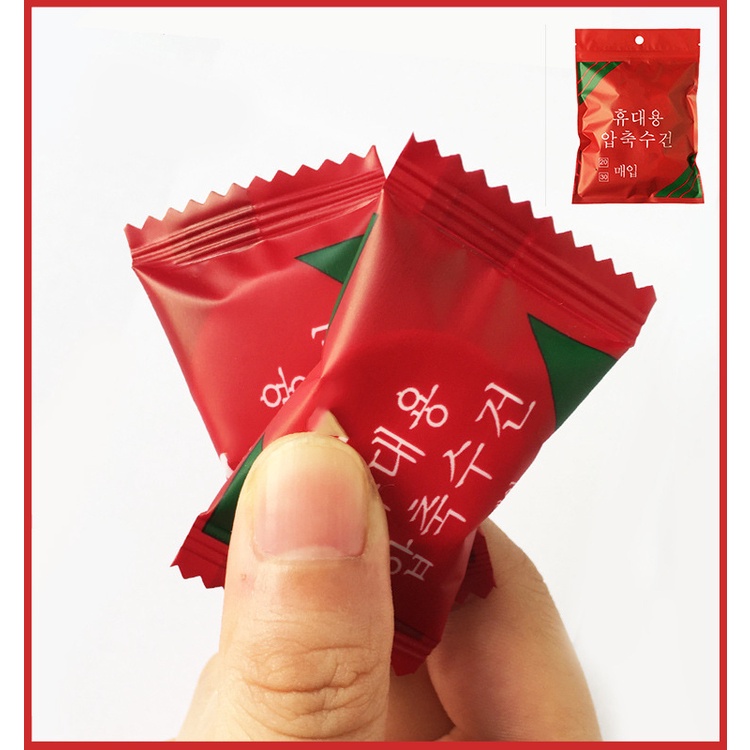 1 viên khăn mặt nén quà tặng