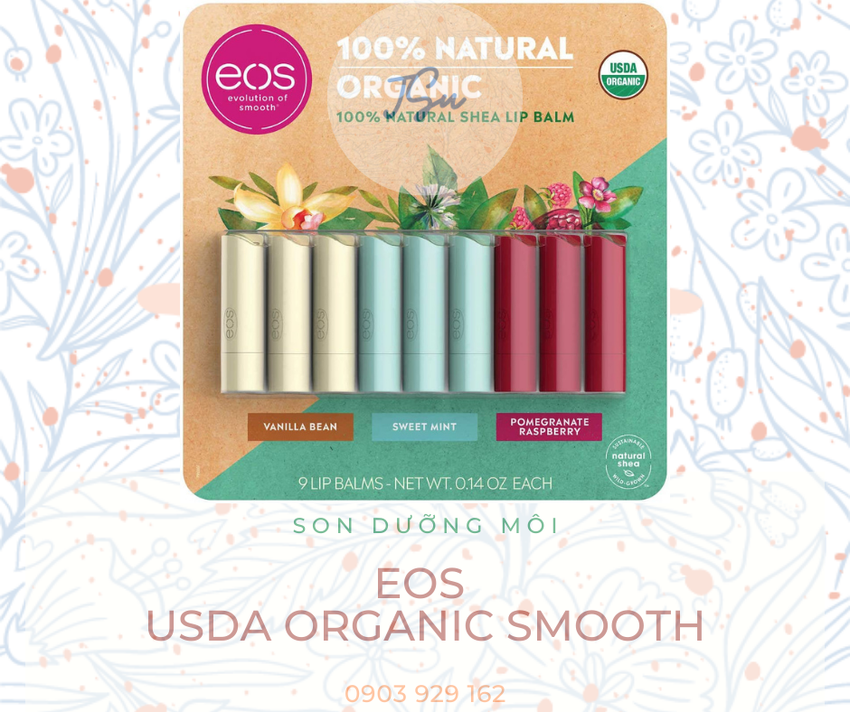 Son dưỡng môi hữu cơ EOS USDA Organic Smooth (dạng thỏi, 4gram)