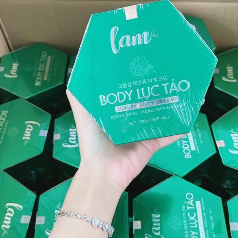 Kem body lục tảo Lam chính hãng hộp 250gr dưỡng trắng - mịn màng - chống nắng - SENDANA