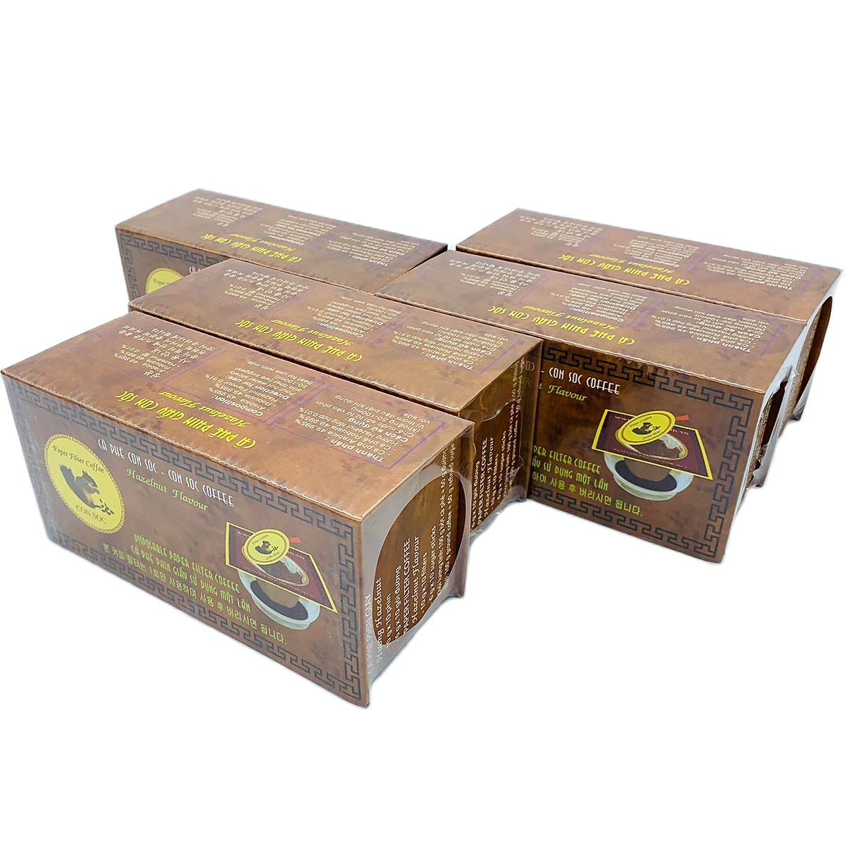 Combo 5 Hộp Cà phê Con Sóc Phin Lọc Đơn Nâu
