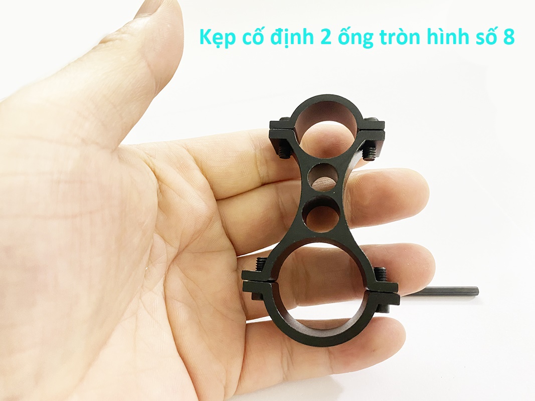 Kẹp Cố Định Hình 8 Cổ Dài, Kẹp TO 25Mm, kẹp NHỎ 18Mm dùng cho đèn pin