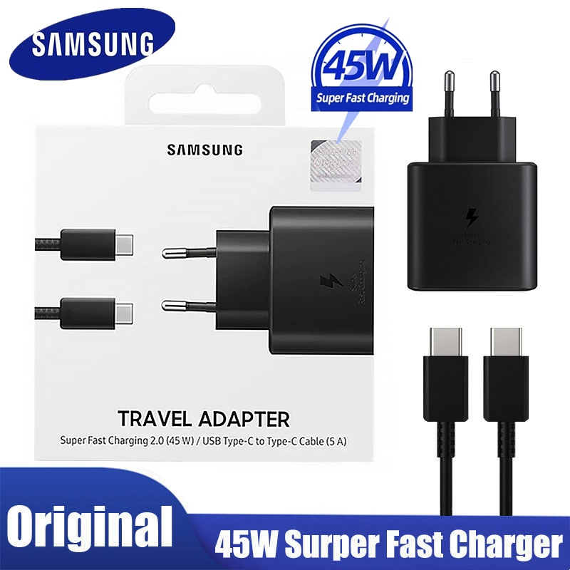 CHÍNH HÃNG (Zin Theo Máy 100%) Bộ Sạc Nhanh 45W Samsung Type-C ,Bộ Adapter Sạc Kèm PD 45W Samsung,Cáp zin 5A 2 đầu Type-C sạc siêu nhanh ổn định PIN, không nóng máy ,sử dụng cho điện thoại Samsung Note 10 Note 20 A71, A70,S20, S21, S22, S23