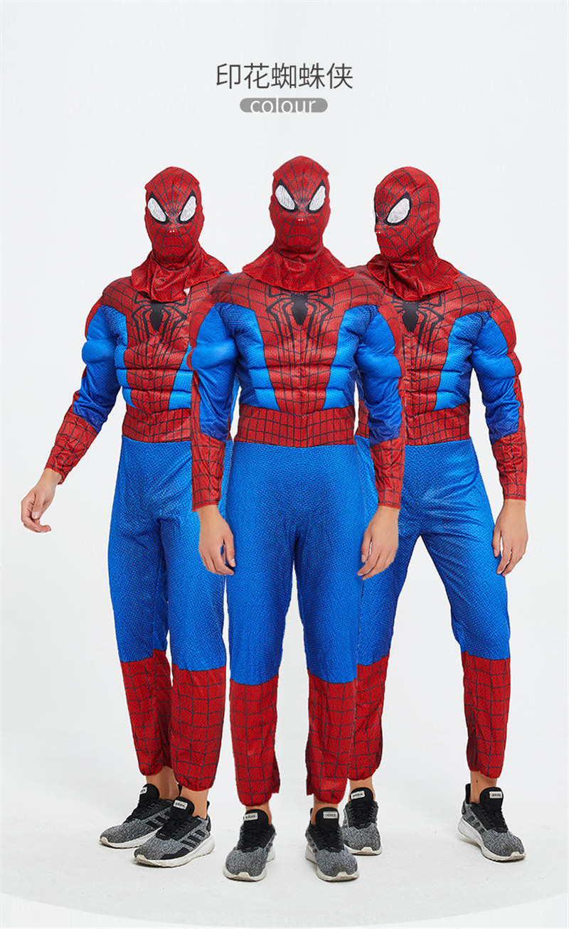 (CÓ SẴN) Trang Phục Cosplay Spider Man Người Lớn Cơ Bắp, Bộ Đồ Hóa Trang Spider Man Siêu Anh Hùng Người Lớn Dành Cho Youtuber, Tiktoker