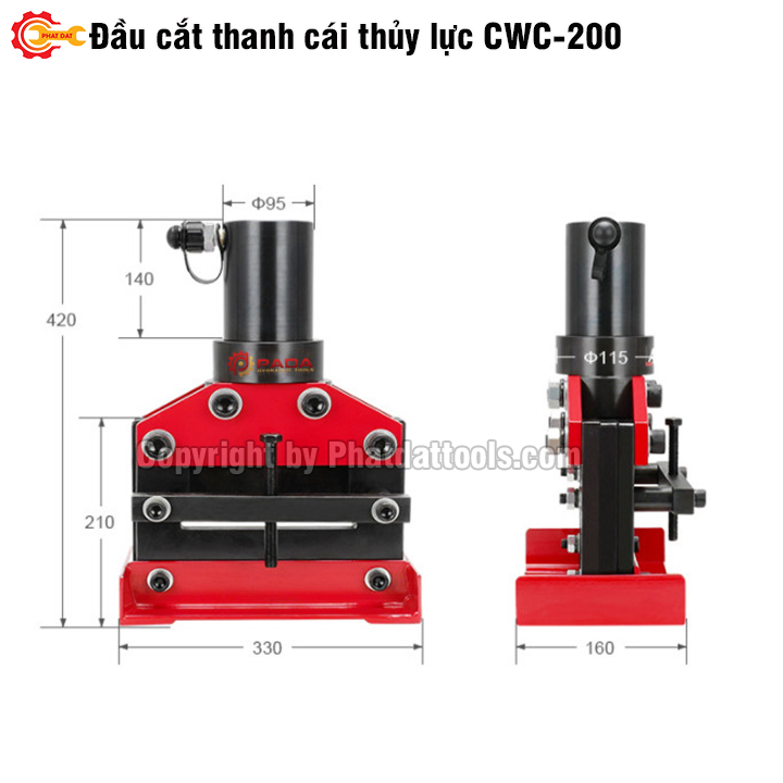 Máy cắt thanh đồng thủy lực CWC200