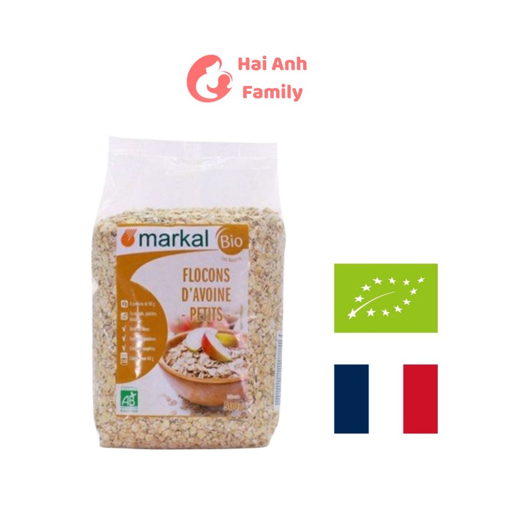 Yến mạch Hữu Cơ Markal cho bé ăn dặm gói 100-500gr 02/2025