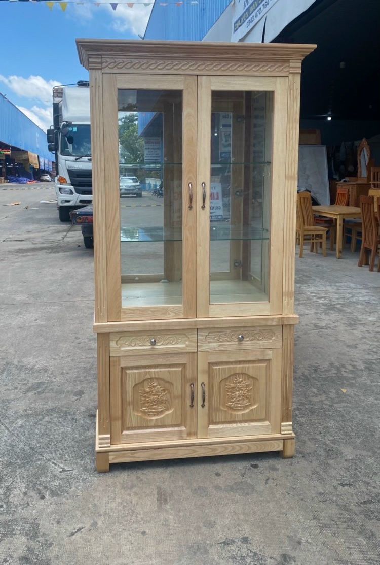 Tủ rượu gỗ sồi ngang 1M2 (FREESHIP 60 KM ) vv