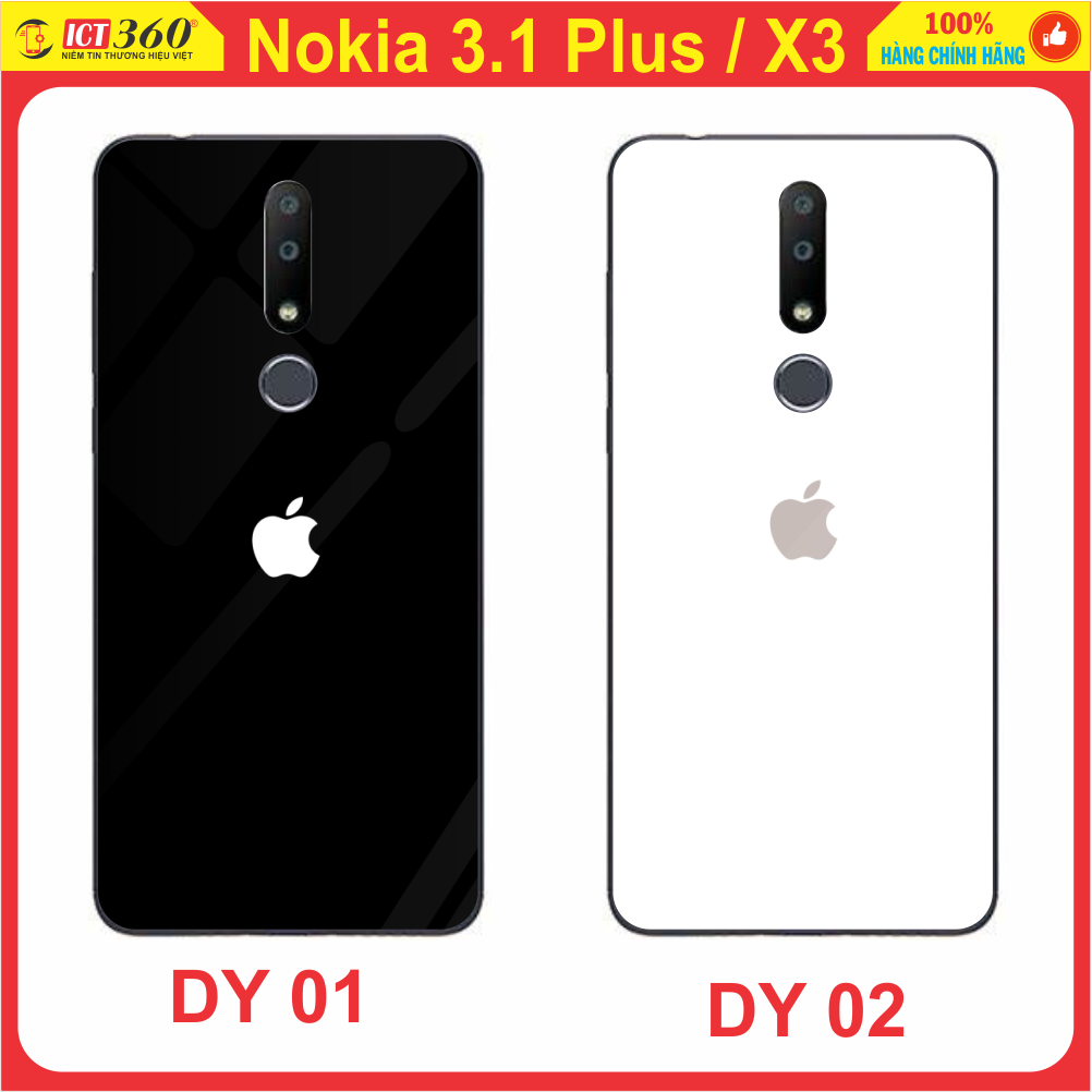 Ốp lưng kính nokia 3.1 plus / x3- nhận in ảnh theo yêu cầu