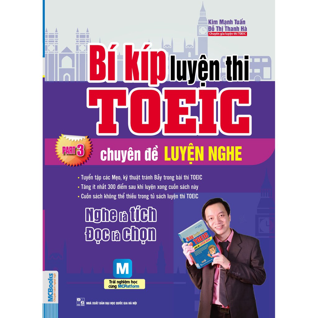 [HCM]Sách - Bí kíp luyện thi TOEIC - chuyên đề LUYỆN NGHE - part 3